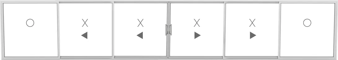 6 Panel Bifold - OXXXXO Configuration