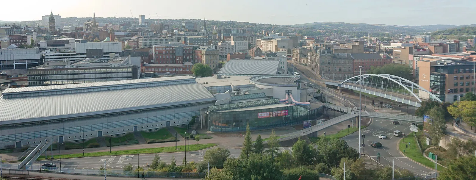 Sheffield skyline as viewed from Park Hill flats