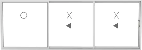 3 Panel Bifold - OXX Configuration