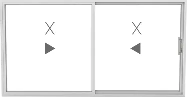 2 Panel Bifold - XX Configuration